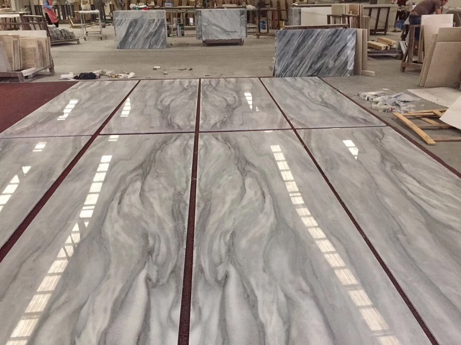 Cloud White marble flooring
