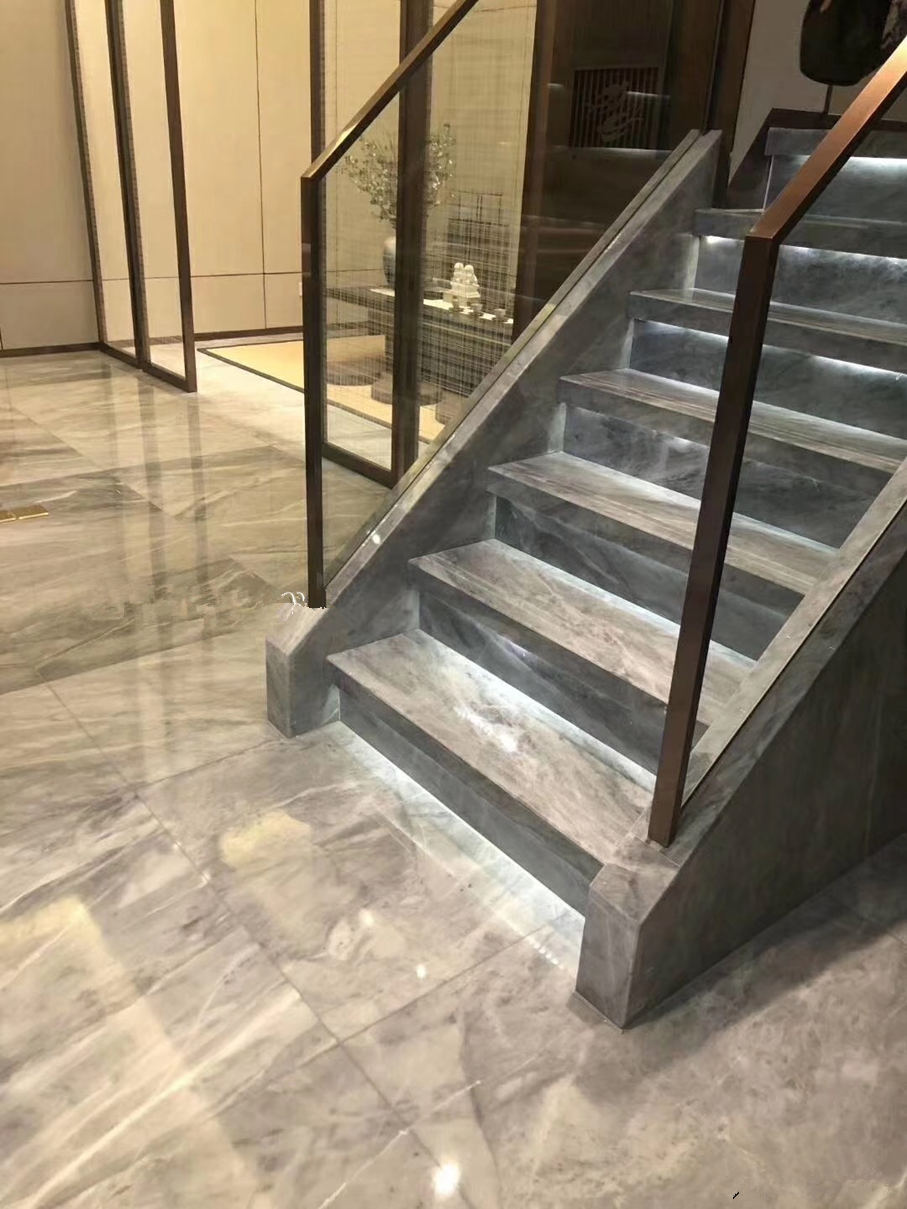 grey marble stairs